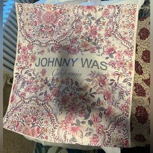 Johnny Was Floral large bag w ribbon straps